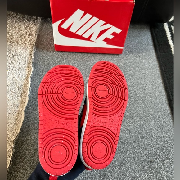 Nike Kids Borough Low Recraft in Black Red Black and Red Sneakers - Picture 7 of 12